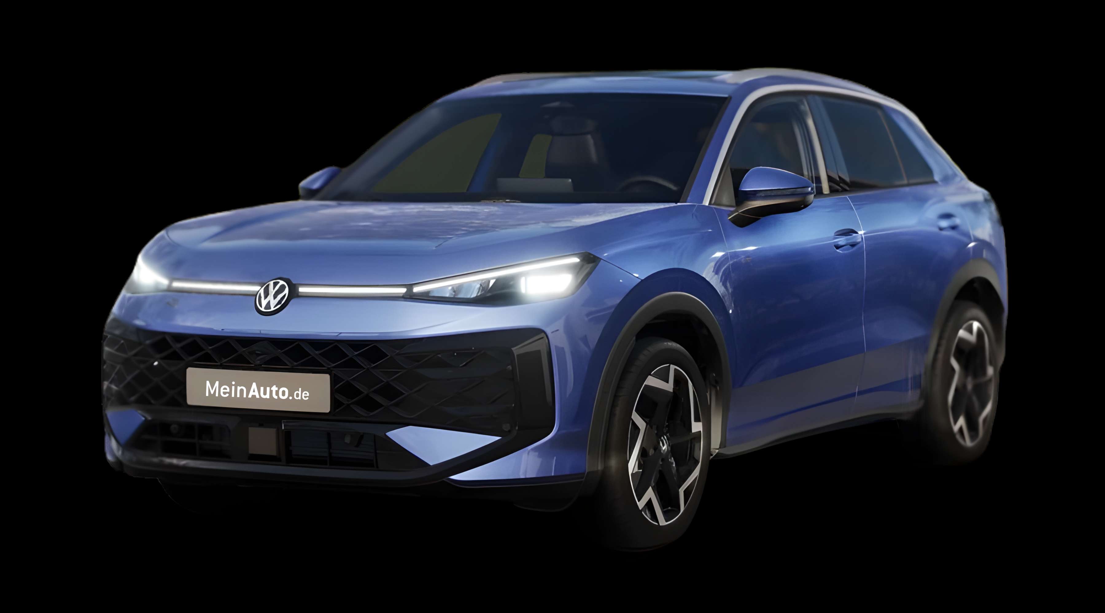 Schräge Frontansicht eines Volkswagen T-Roc, freigestellt