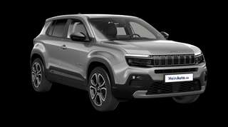 Schräge Frontansicht auf einen Jeep Avenger Summit, freigestellt