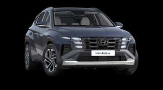 Schräge Frontansicht auf einen Hyundai Tucson Prime, freigestellt