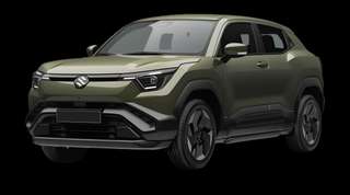 Schräge Frontansicht auf einen Suzuki e Vitara Club, freigestellt