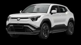 Schräge Frontansicht auf einen Suzuki e Vitara Club, freigestellt