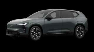 Schräge Frontansicht auf einen Volvo EX60 Ultra, freigestellt