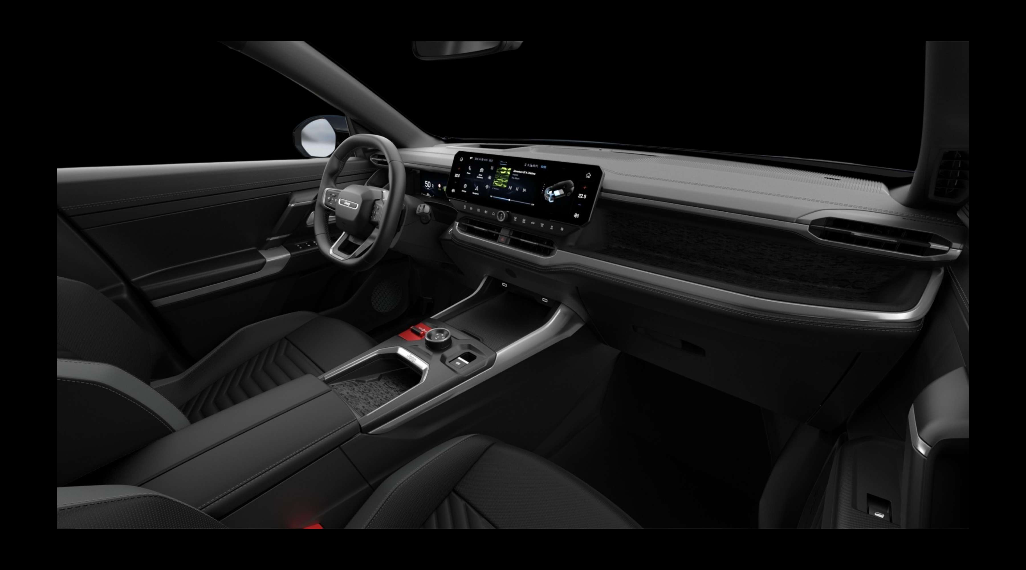 Vordersitze eines Jeep Compass