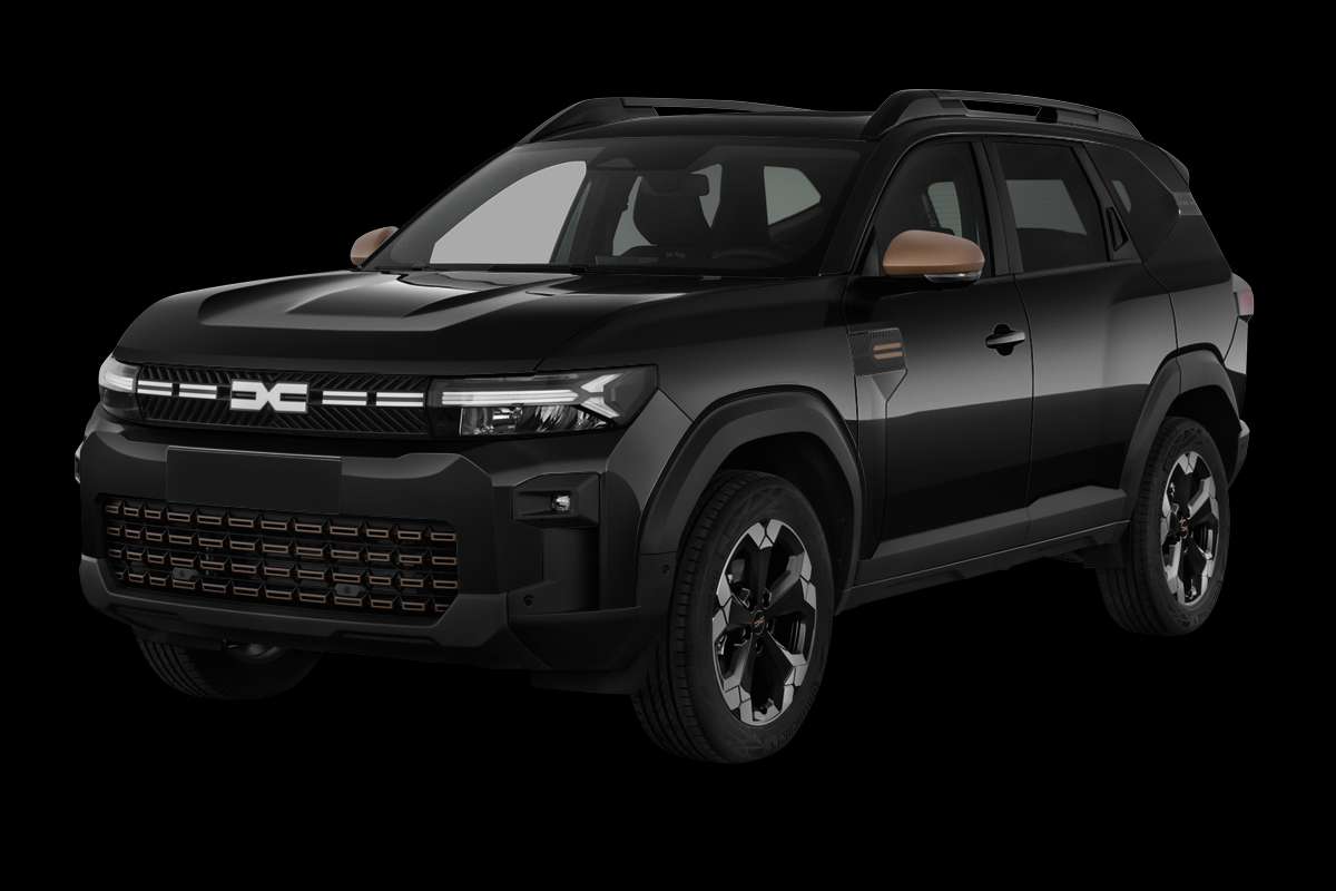 Schräge Frontansicht eines Dacia Bigster, freigestellt