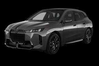 Schräge Frontansicht auf einen BMW iX , freigestellt