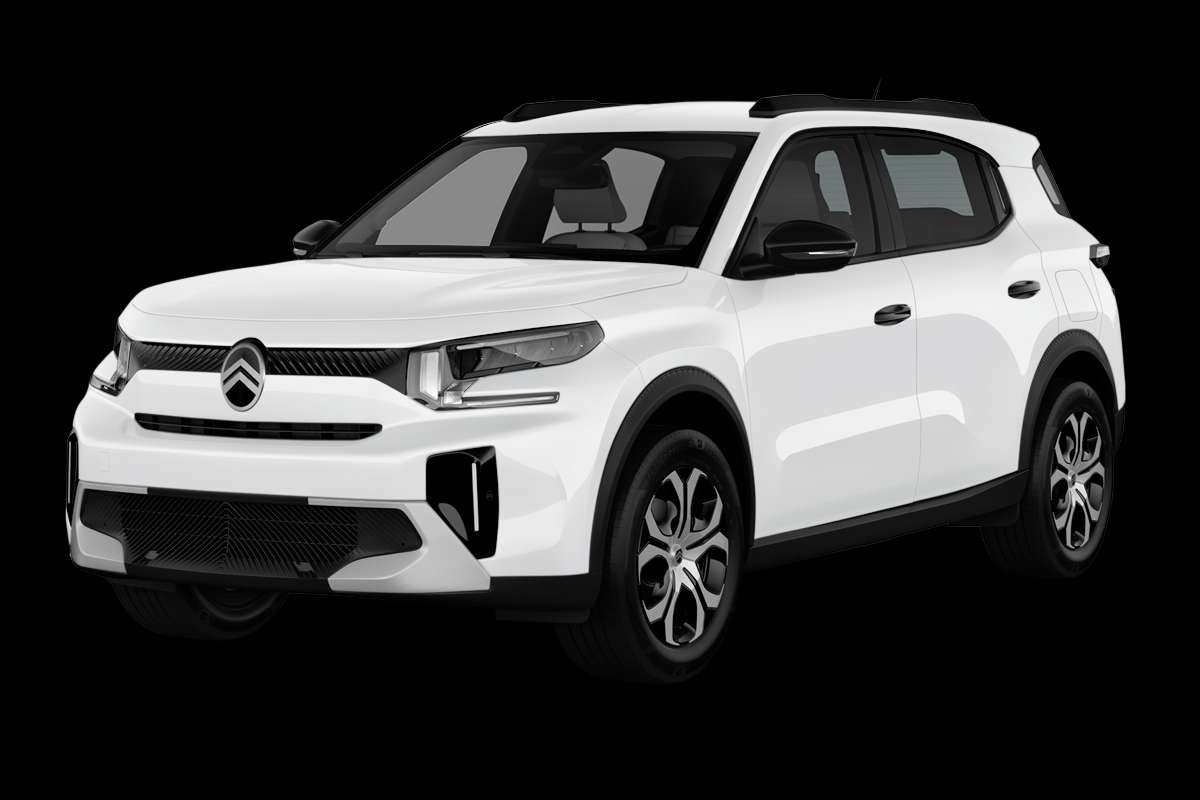 Schräge Frontansicht eines Citroën C3 Aircross, freigestellt
