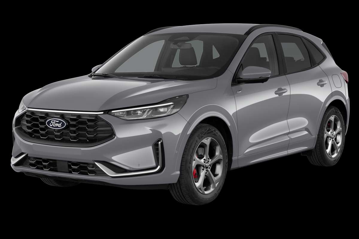 Schräge Frontansicht eines Ford Kuga, freigestellt