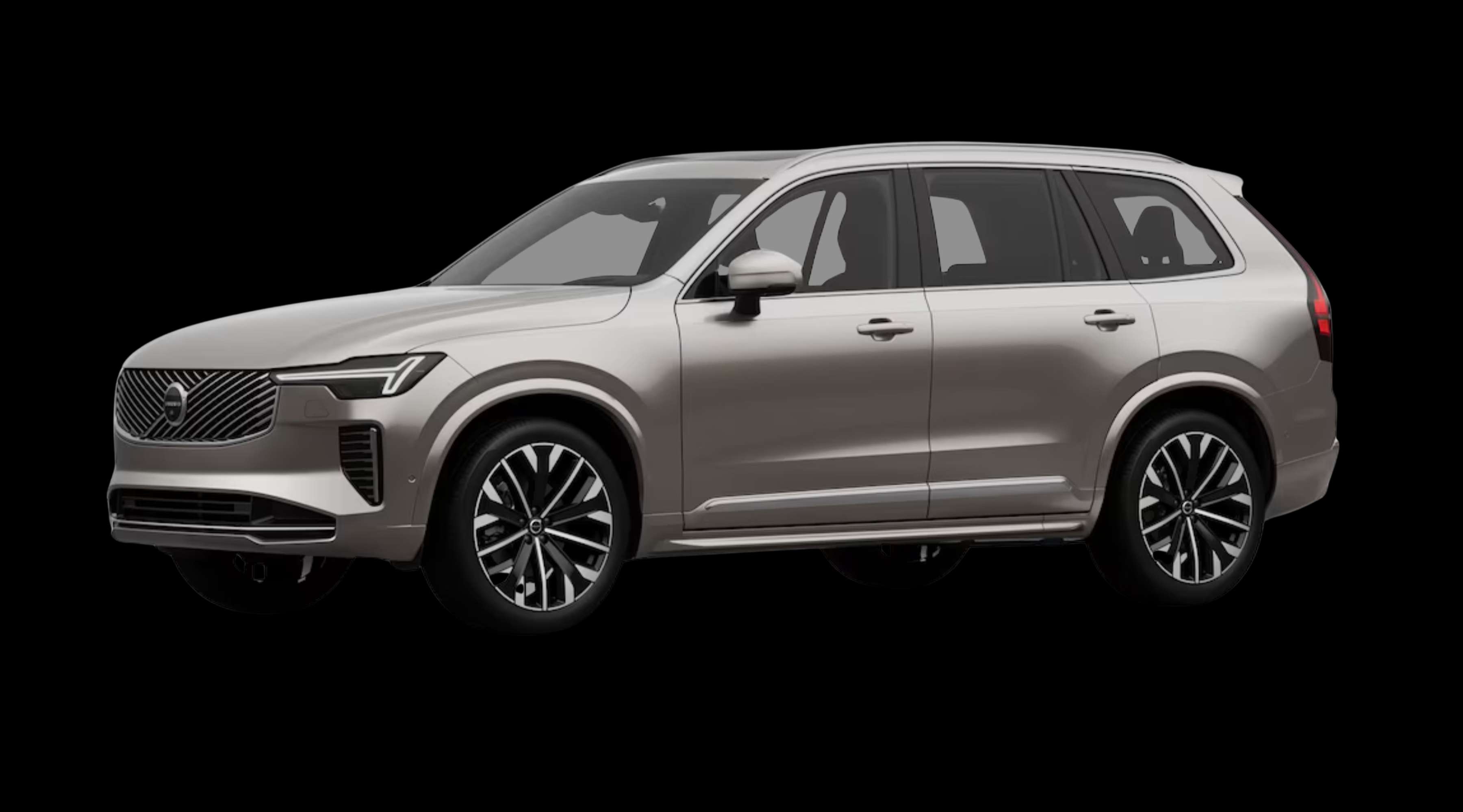 Schräge Frontansicht eines Volvo XC90, freigestellt