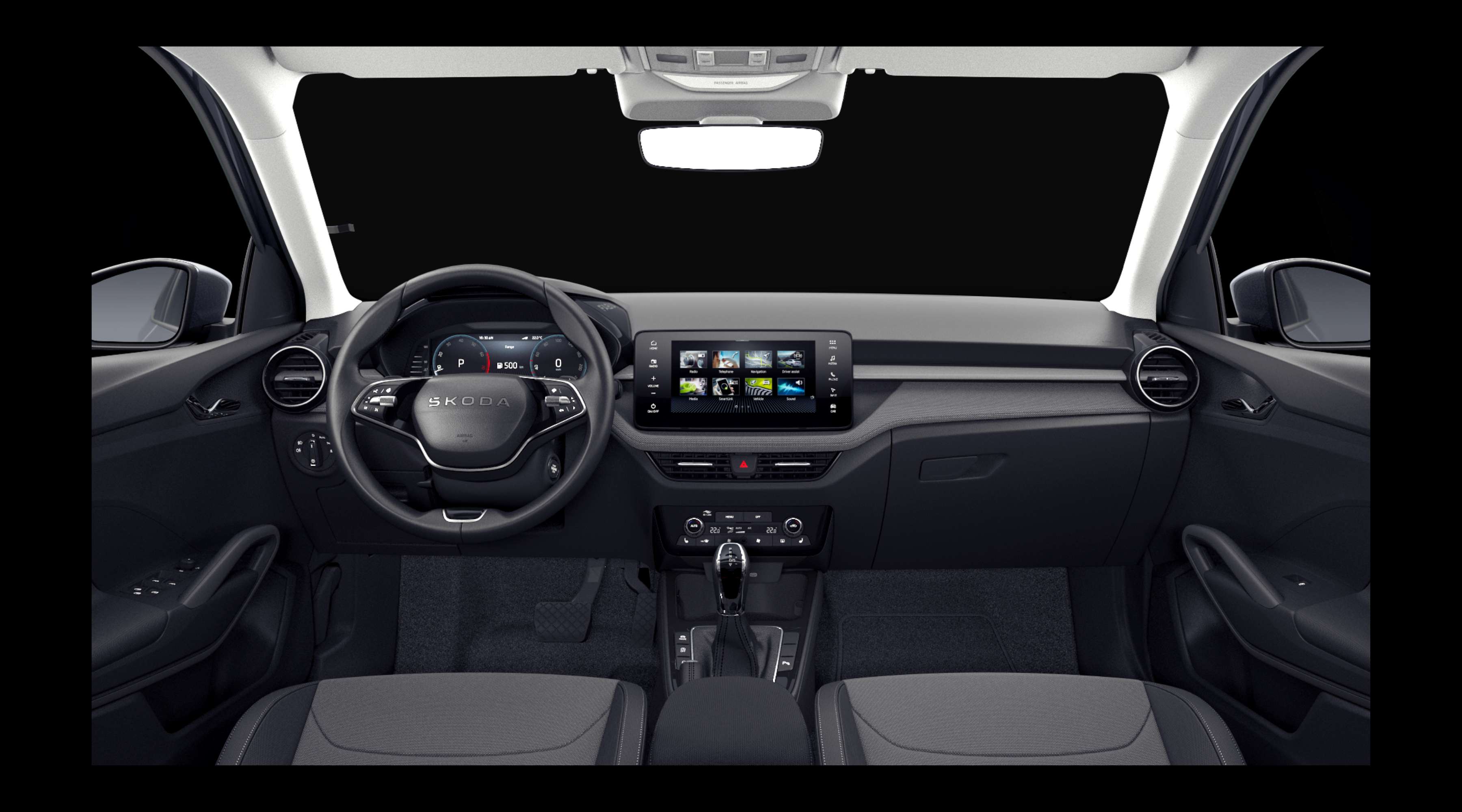 Armaturenbrett eines Skoda Fabia