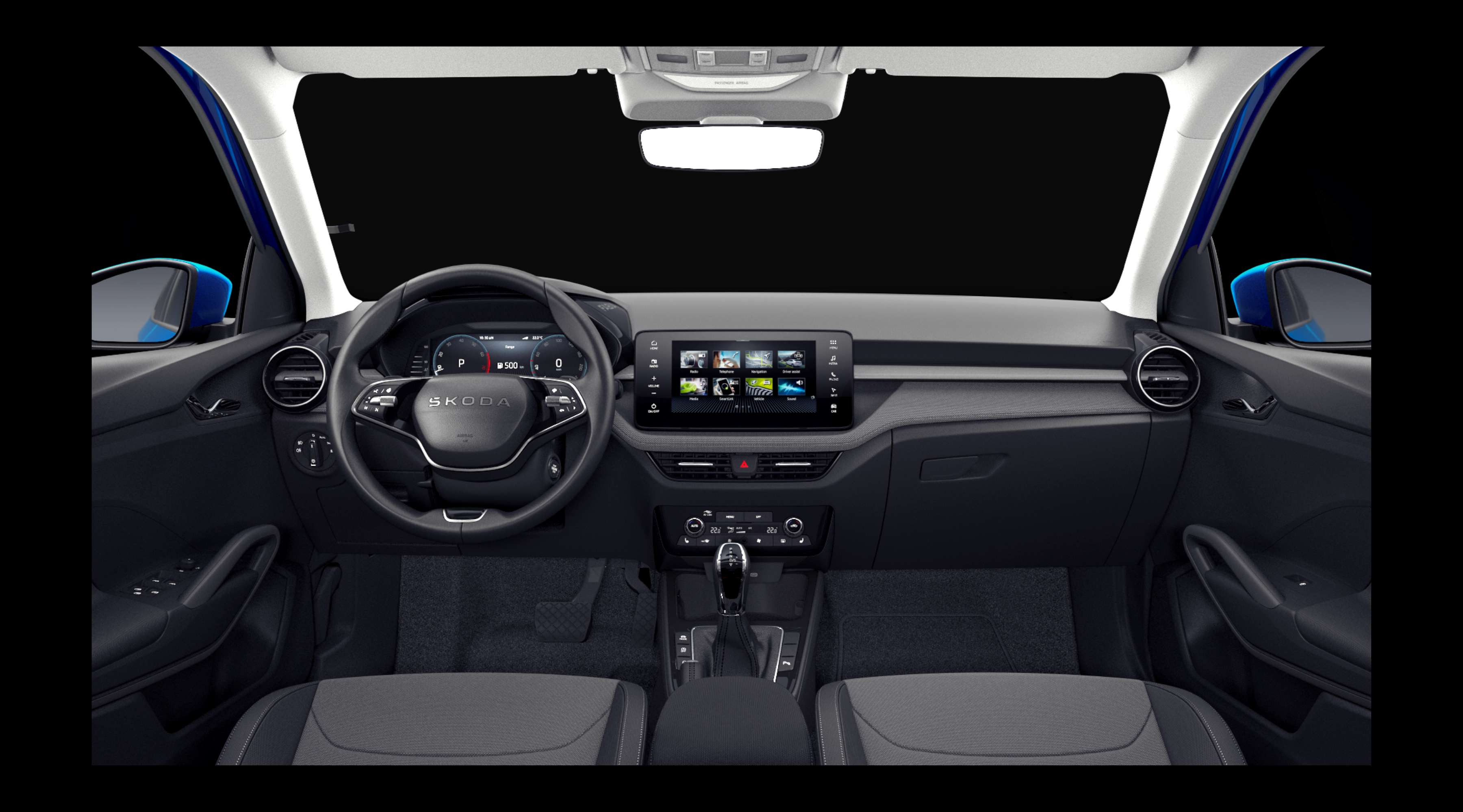 Armaturenbrett eines Skoda Fabia