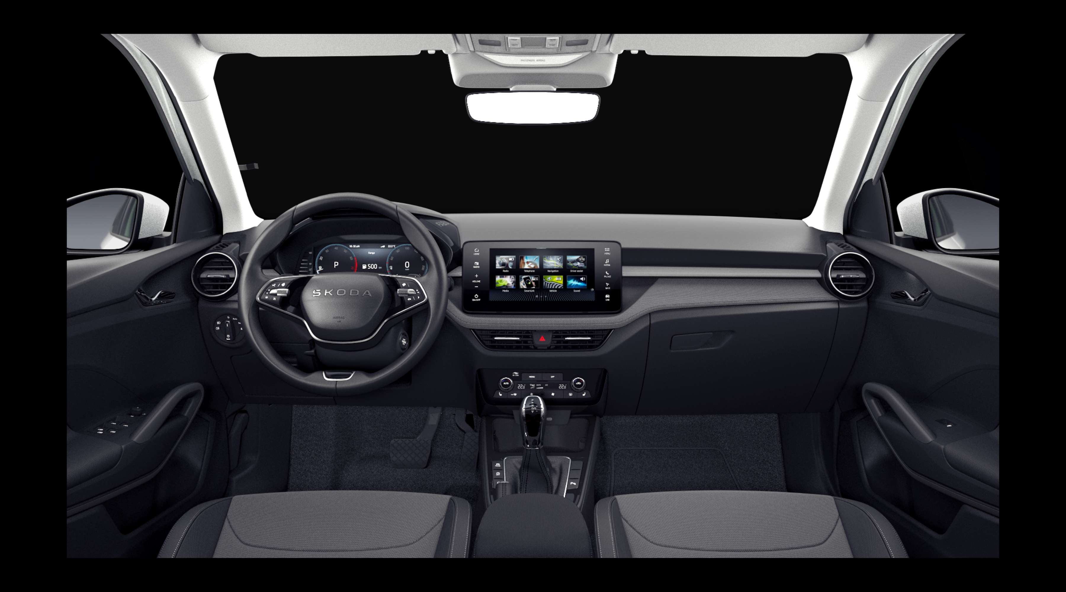 Armaturenbrett eines Skoda Fabia