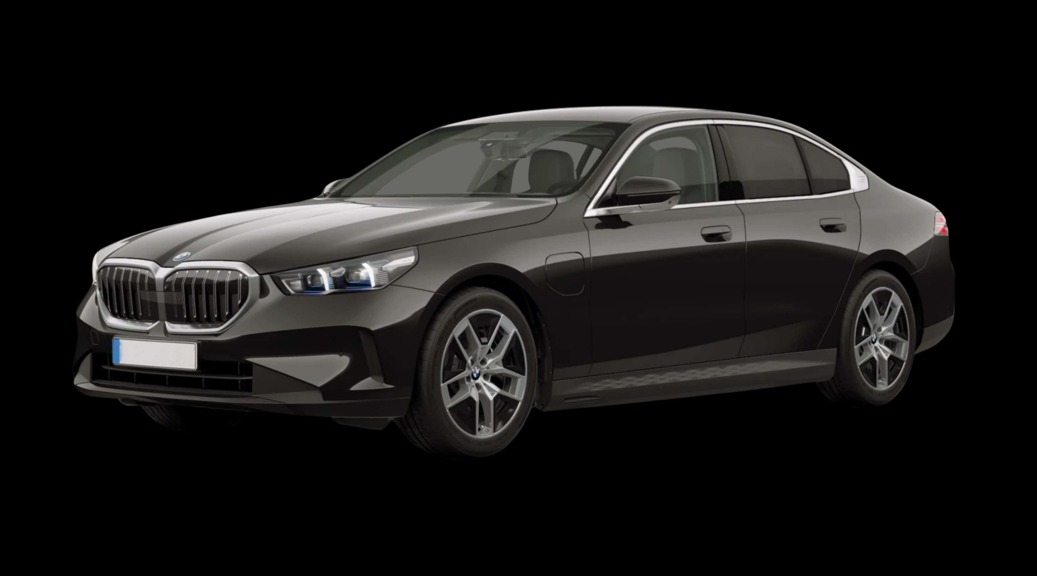 Schräge Frontansicht eines BMW 5er-Reihe, freigestellt