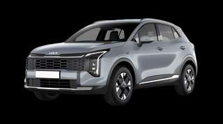 Schräge Frontansicht auf einen Kia Sportage Vision, freigestellt