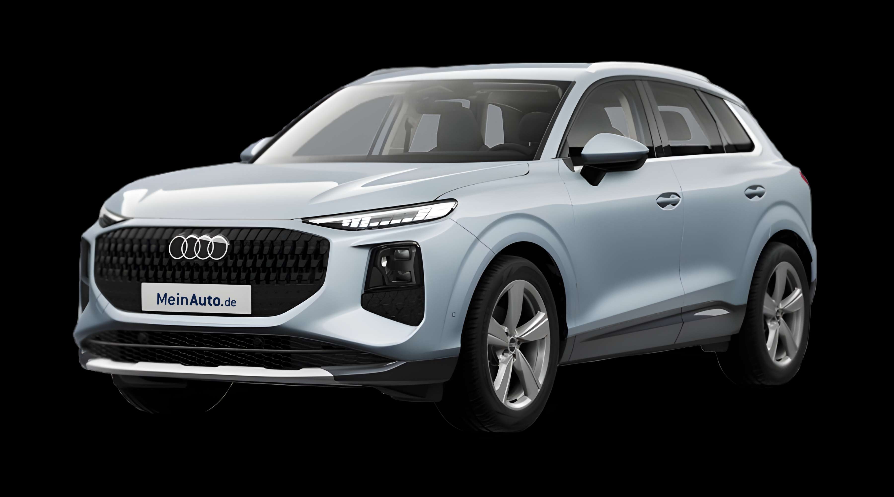 Schräge Frontansicht eines Audi Q3, freigestellt