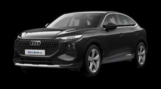 Schräge Frontansicht auf einen Audi Q3 Sportback , freigestellt