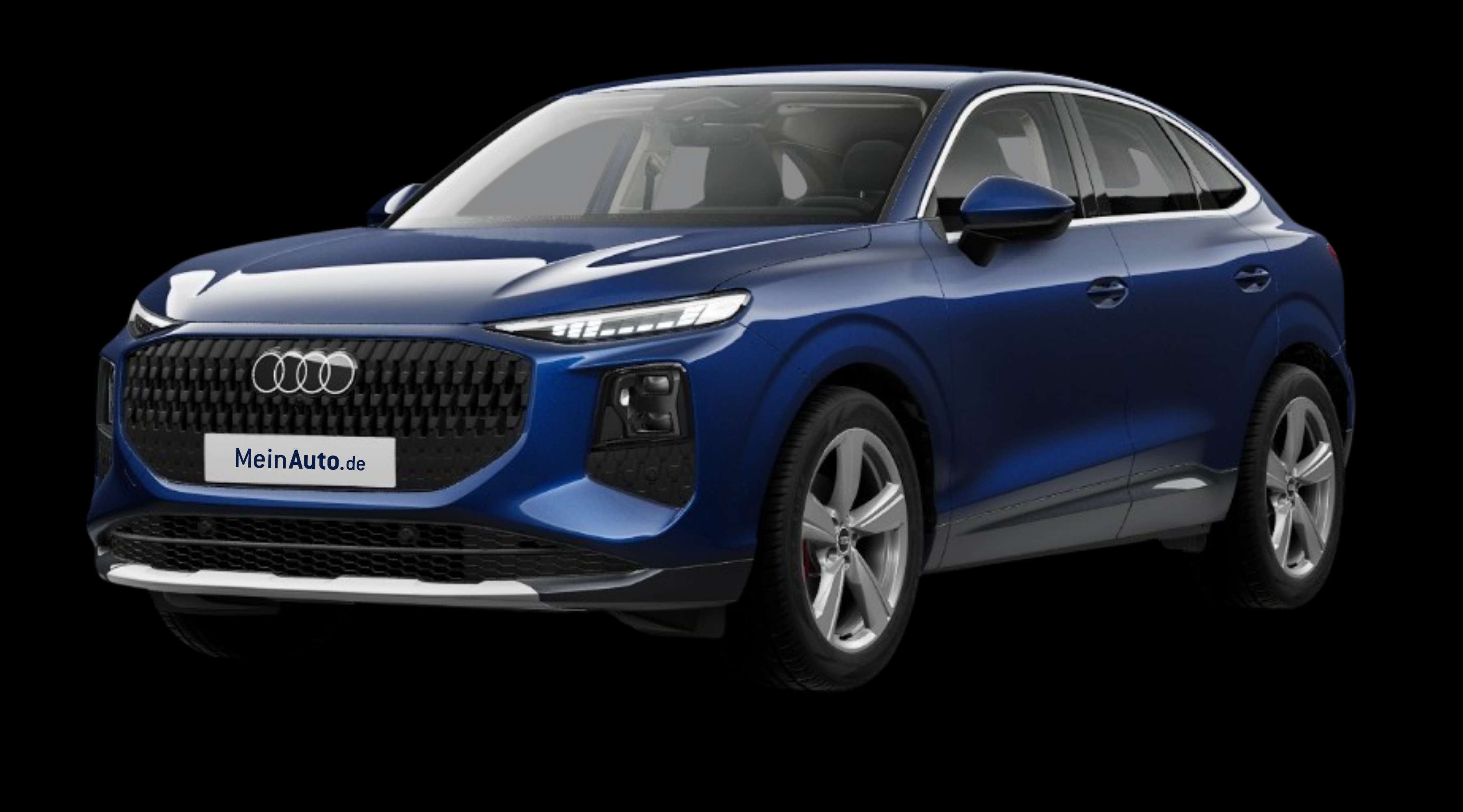 Schräge Frontansicht eines Audi Q3 Sportback, freigestellt