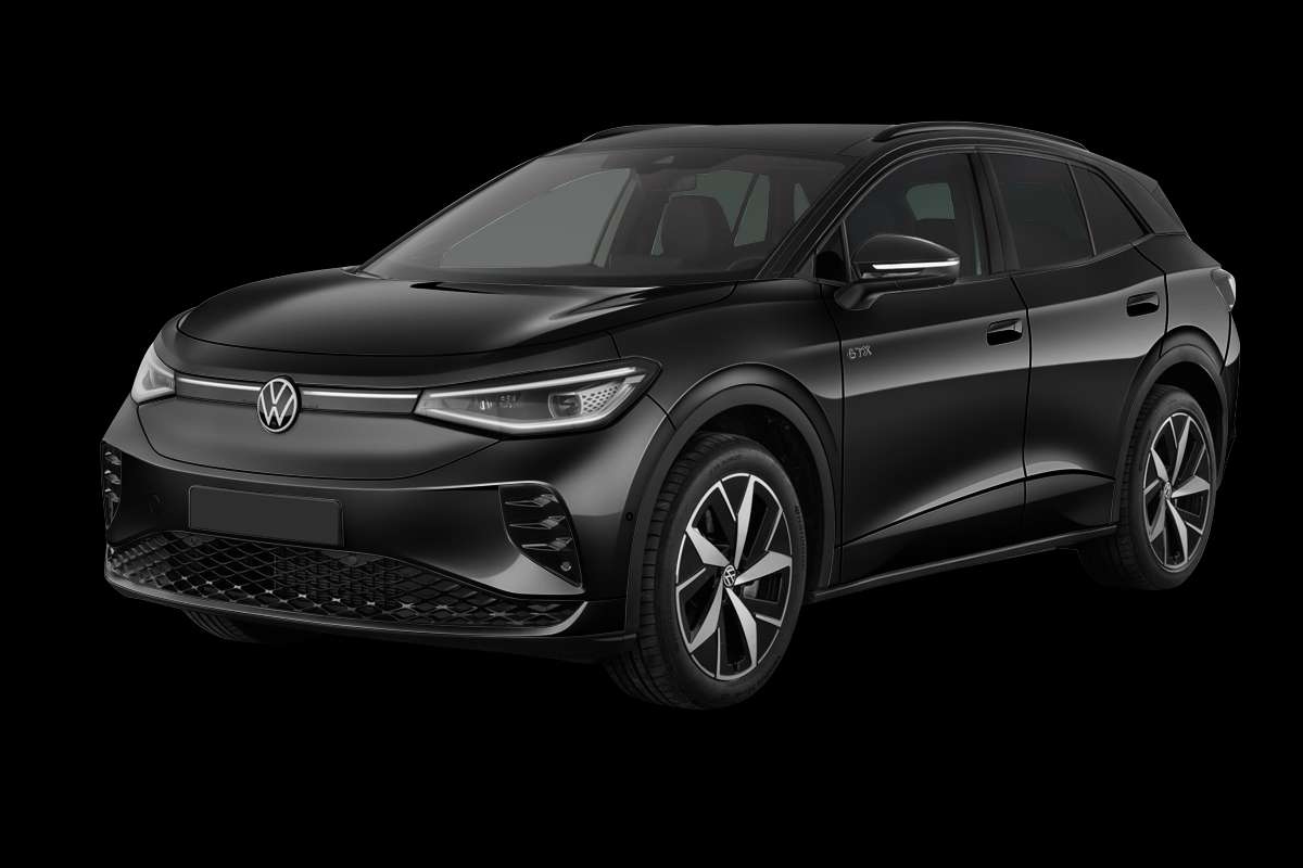 Schräge Frontansicht eines Volkswagen ID.4, freigestellt