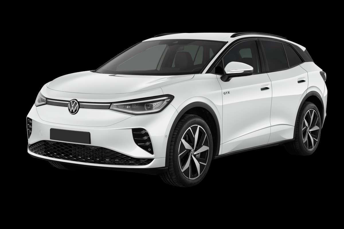 Schräge Frontansicht eines Volkswagen ID.4, freigestellt