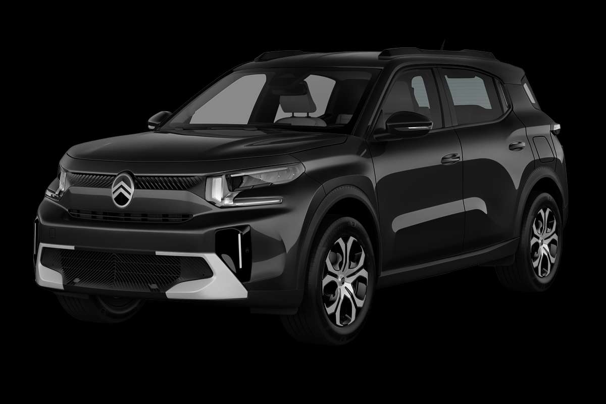 Schräge Frontansicht eines Citroën C3 Aircross, freigestellt