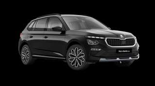 Schräge Frontansicht auf einen Skoda Kamiq Balance, freigestellt