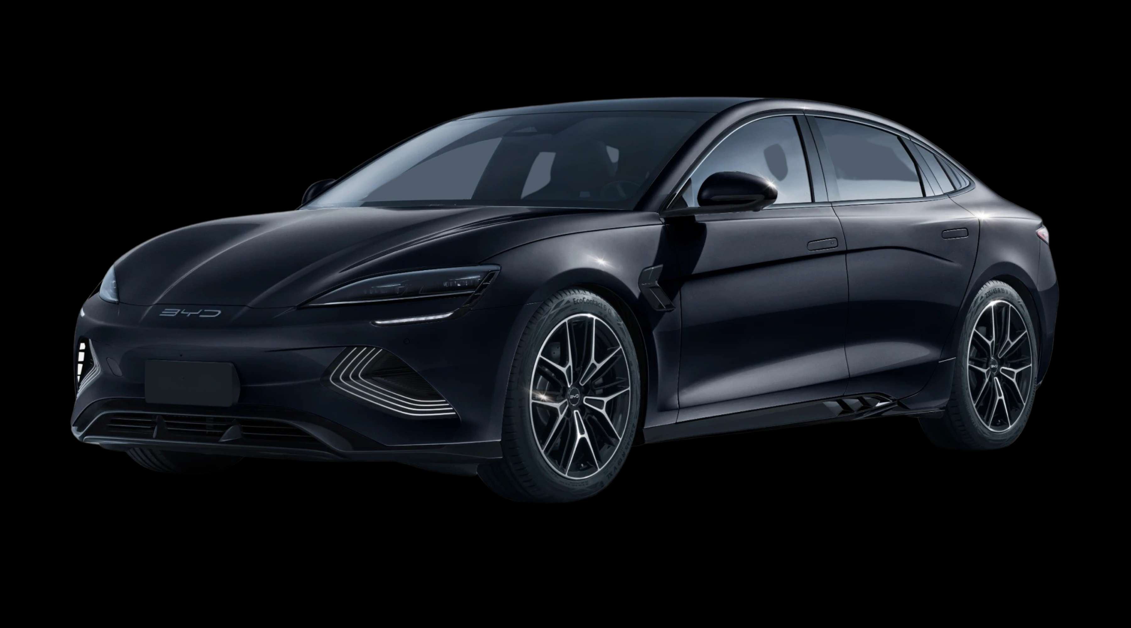 Schräge Frontansicht eines BYD Seal, freigestellt