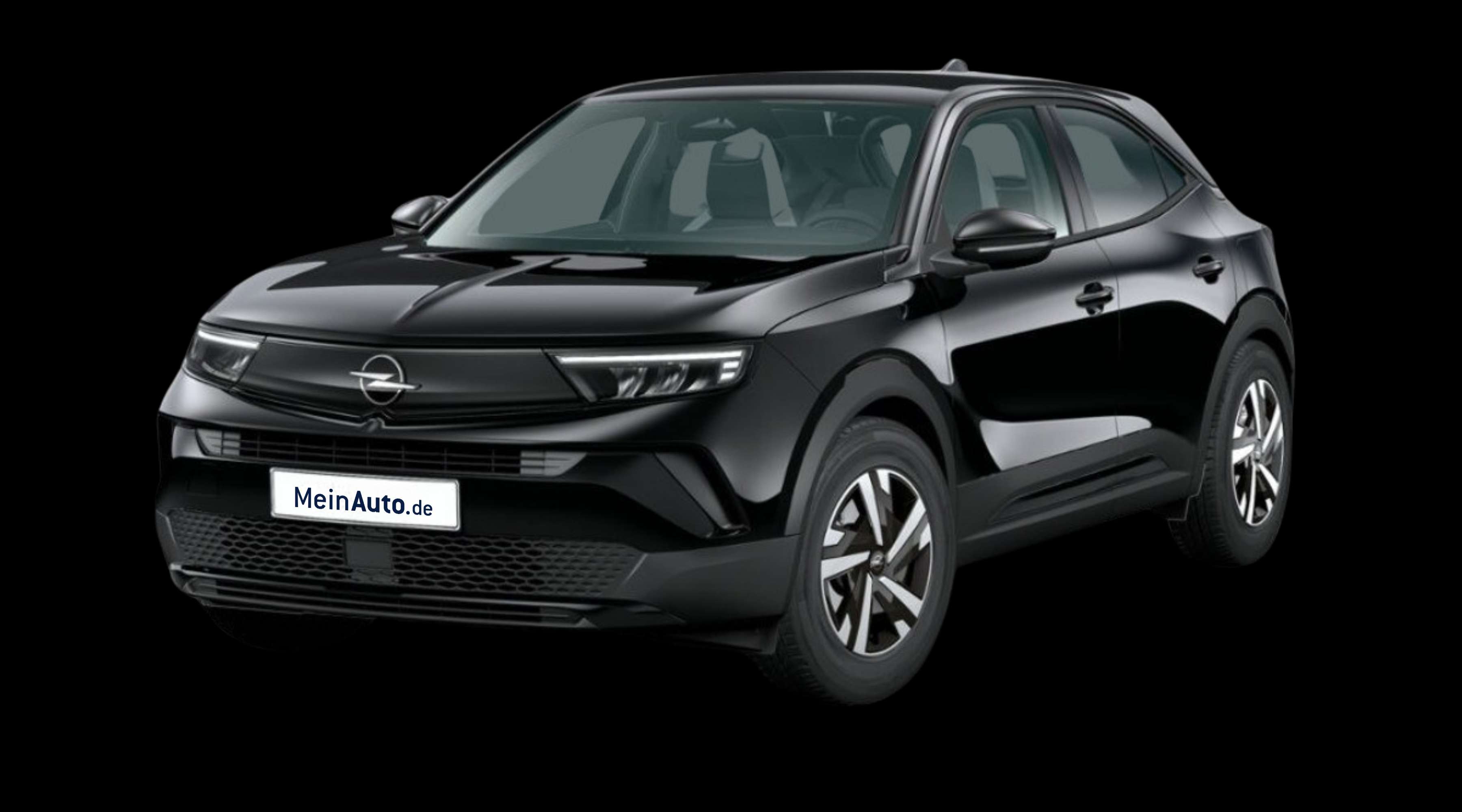 Schräge Frontansicht eines Opel Mokka, freigestellt