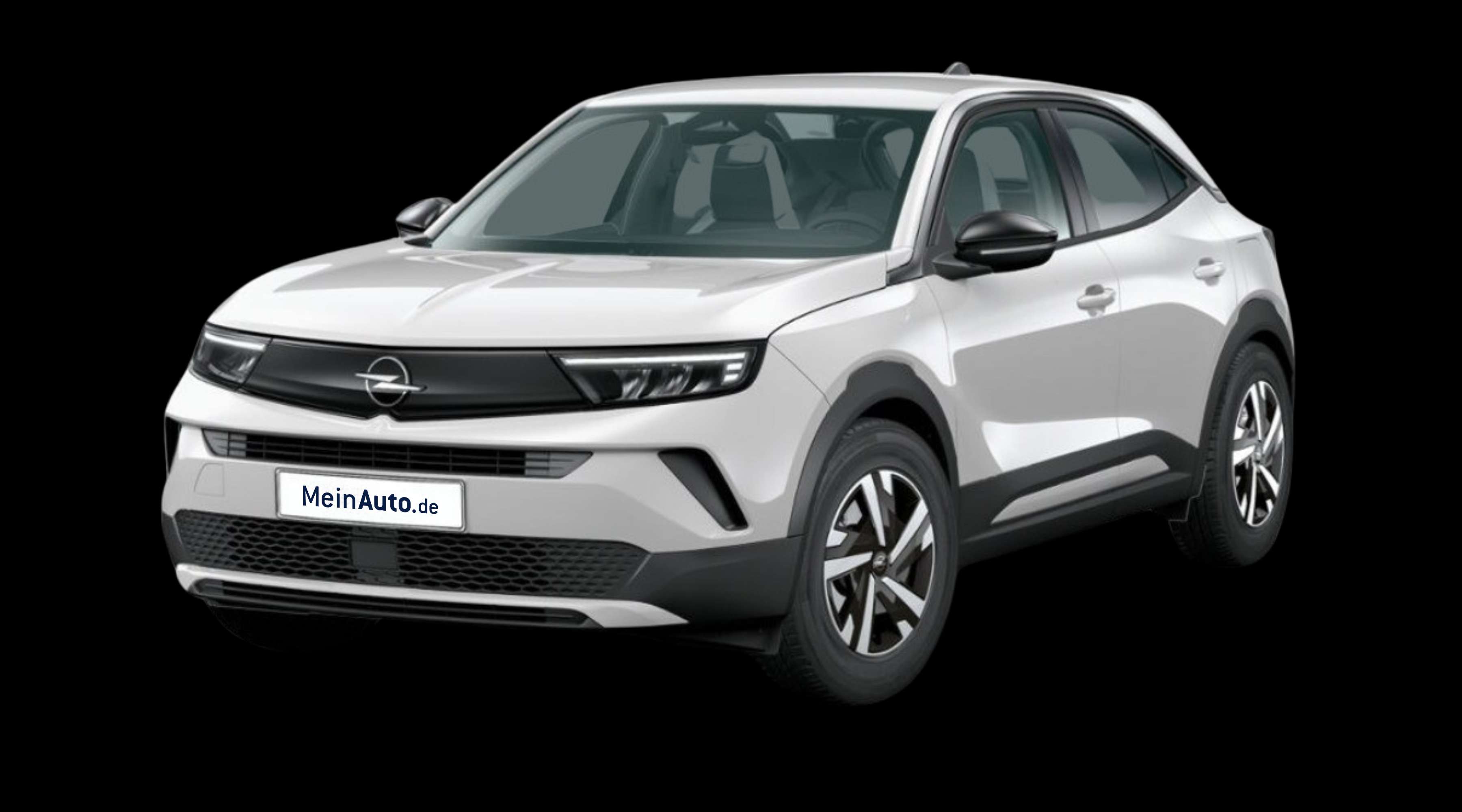 Schräge Frontansicht eines Opel Mokka, freigestellt