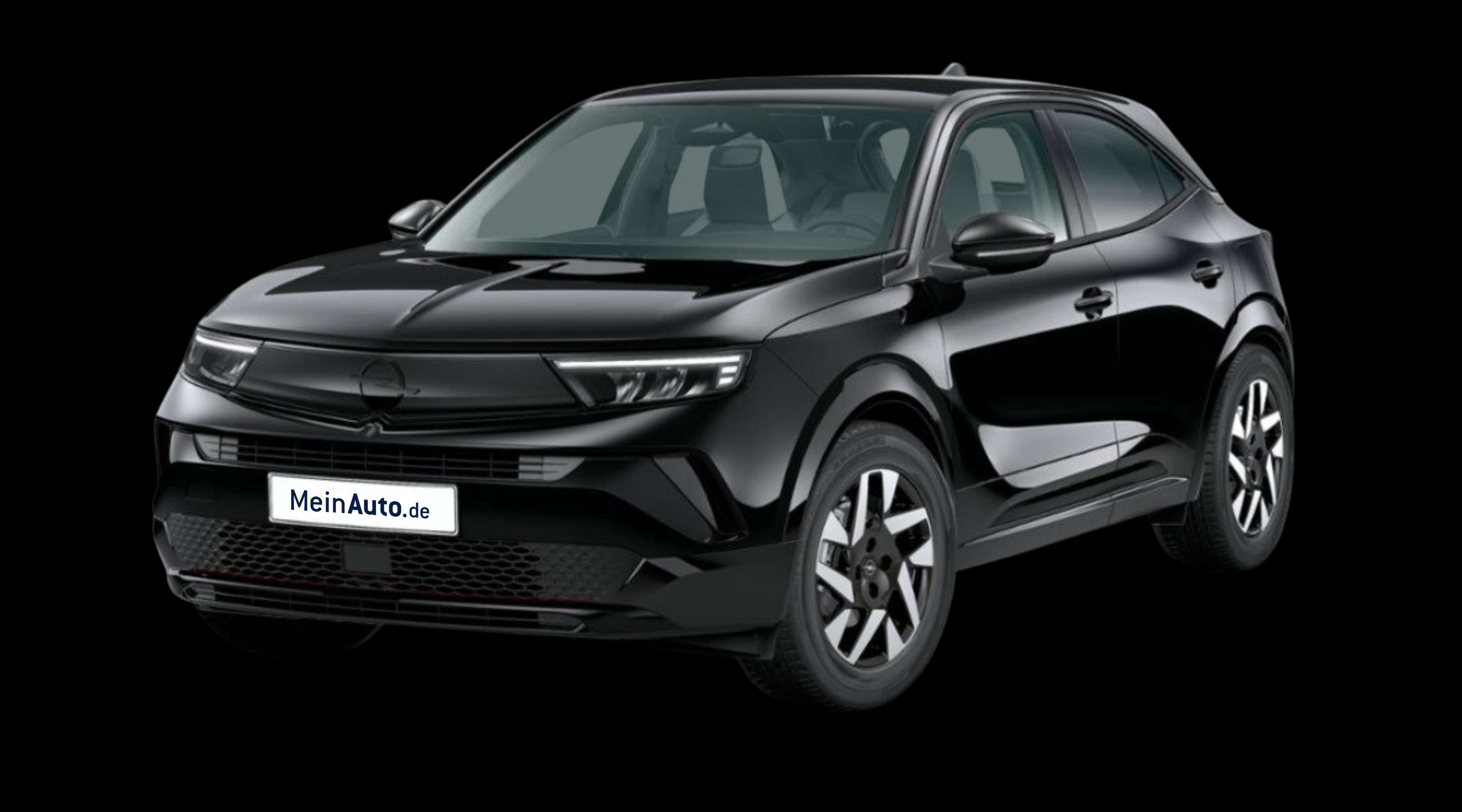 Schräge Frontansicht eines Opel Mokka, freigestellt