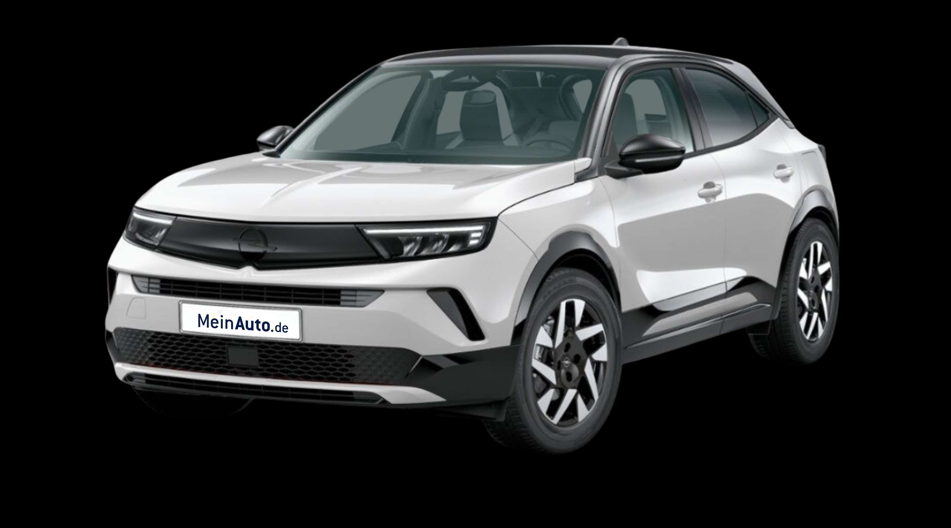 Schräge Frontansicht eines Opel Mokka, freigestellt