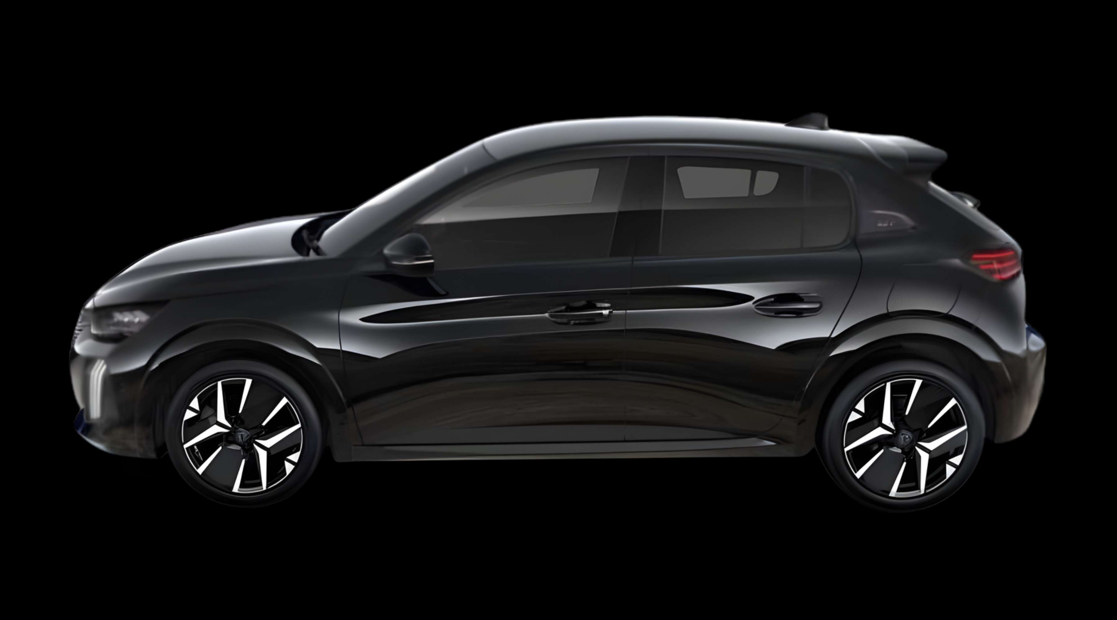 Seitenansicht eines Peugeot 208