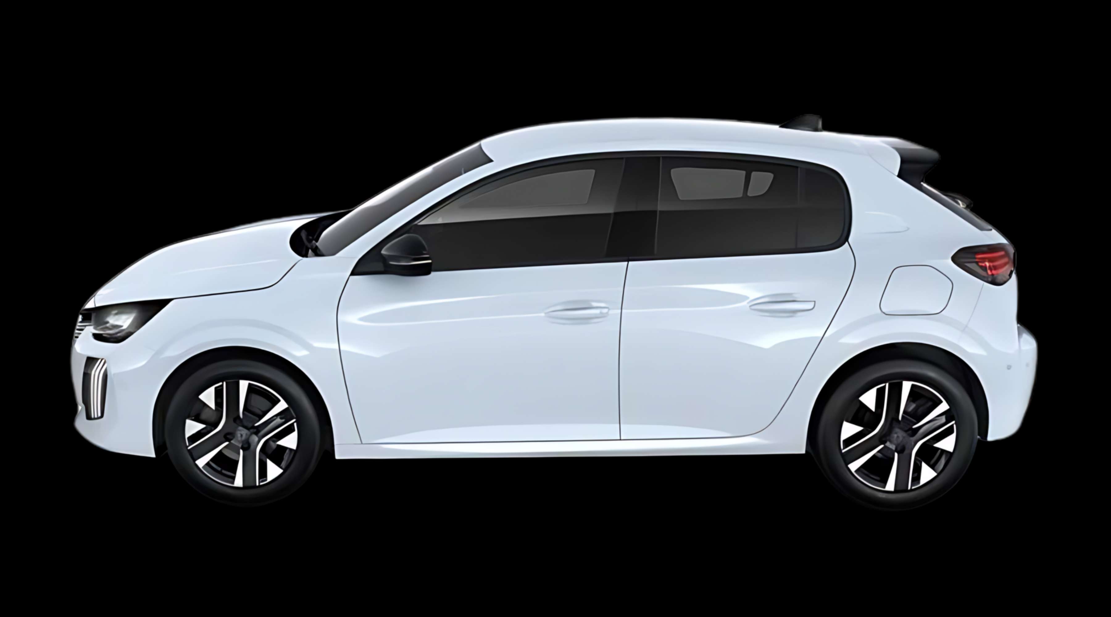 Seitenansicht eines Peugeot 208