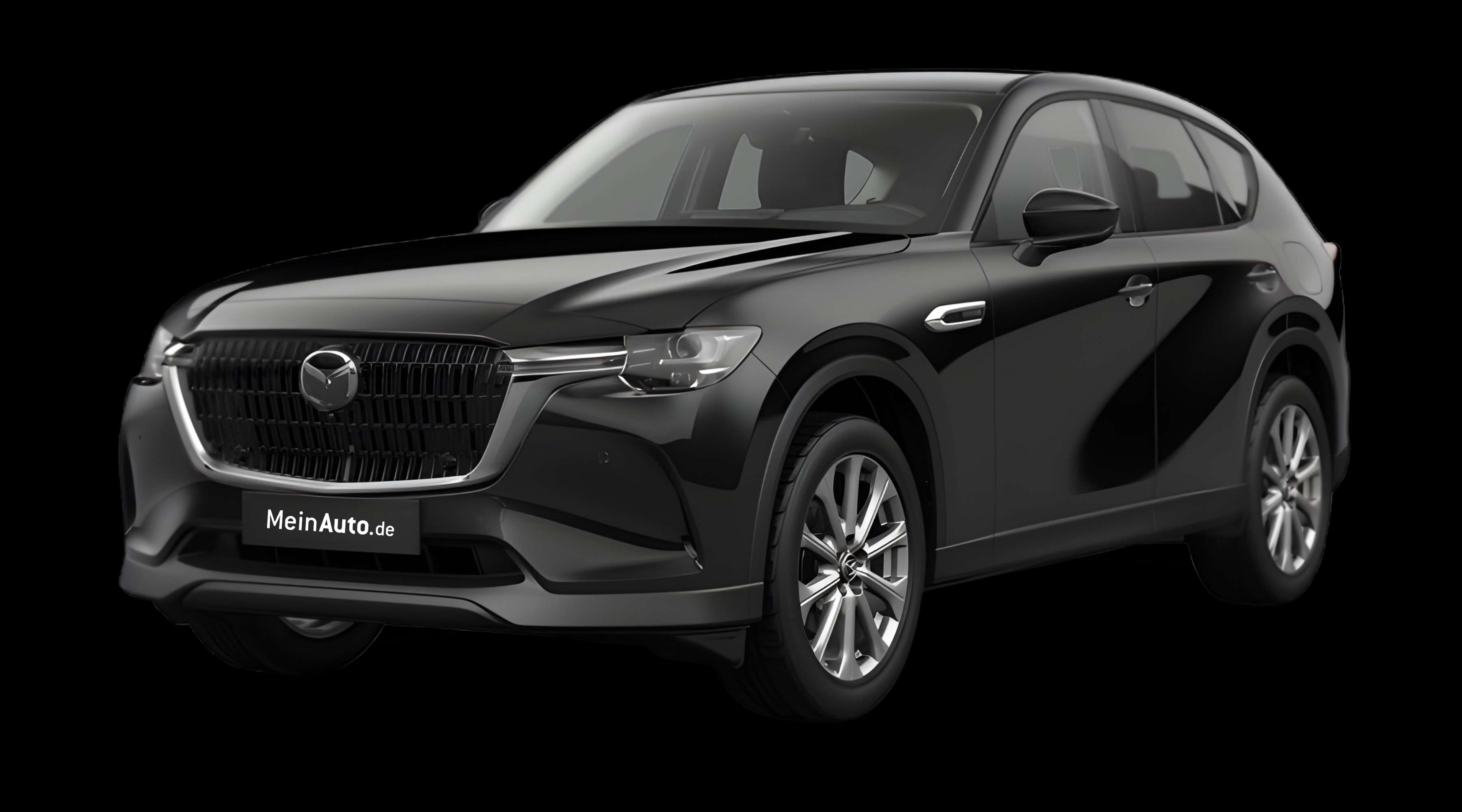 Schräge Frontansicht eines Mazda CX-60, freigestellt