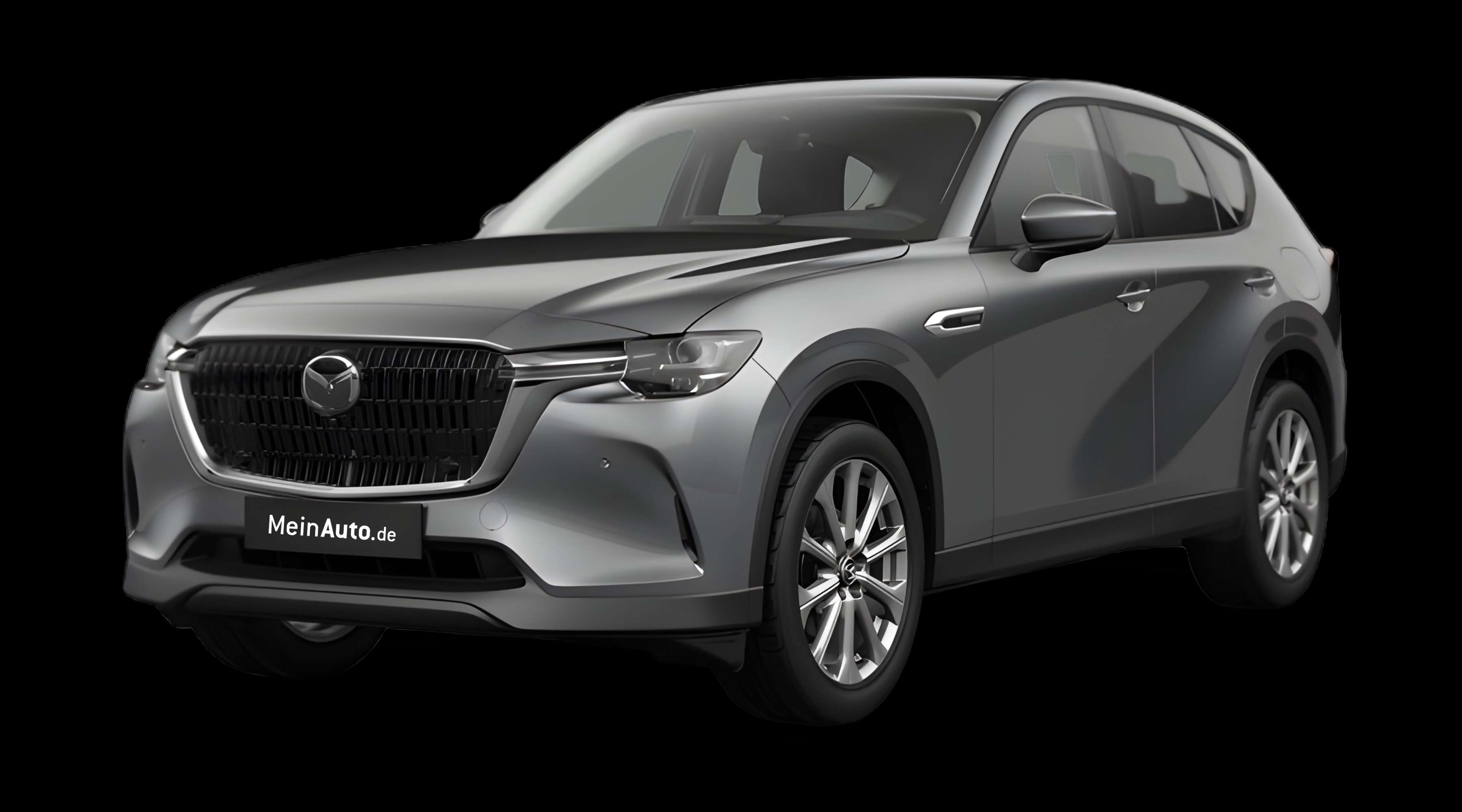 Schräge Frontansicht eines Mazda CX-60, freigestellt