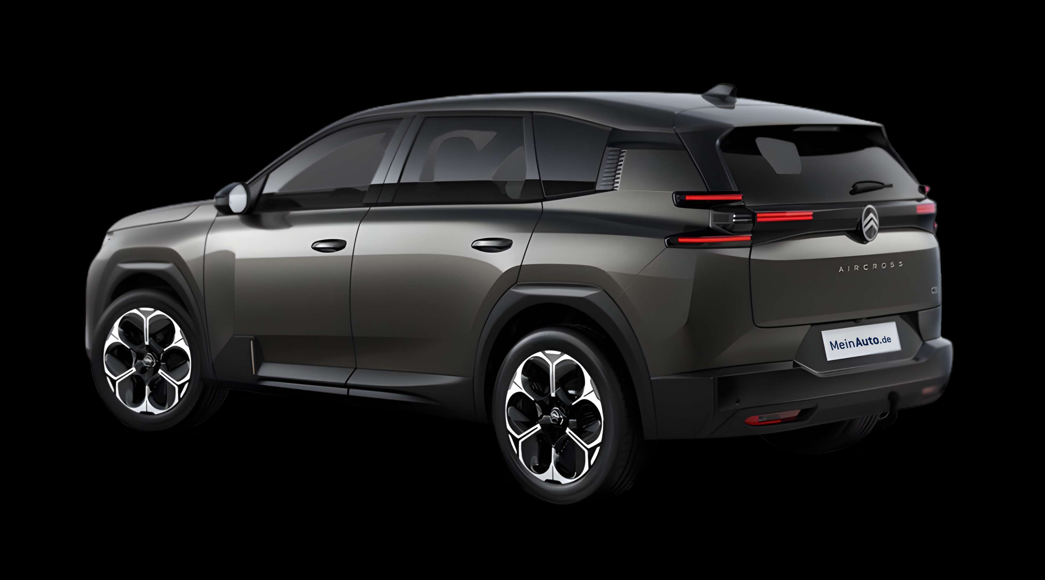 Schräge Heckansicht eines Citroën C5 Aircross, freigestellt