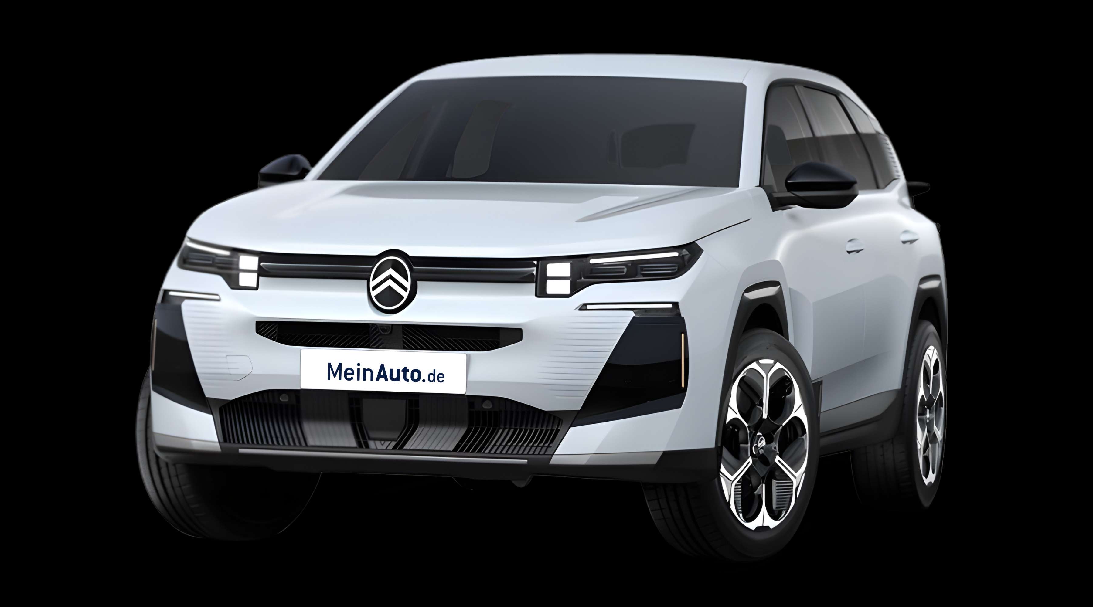 Schräge Frontansicht eines Citroën C5 Aircross, freigestellt