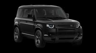 Schräge Frontansicht auf einen Land Rover Defender X-Dynamic SE, freigestellt