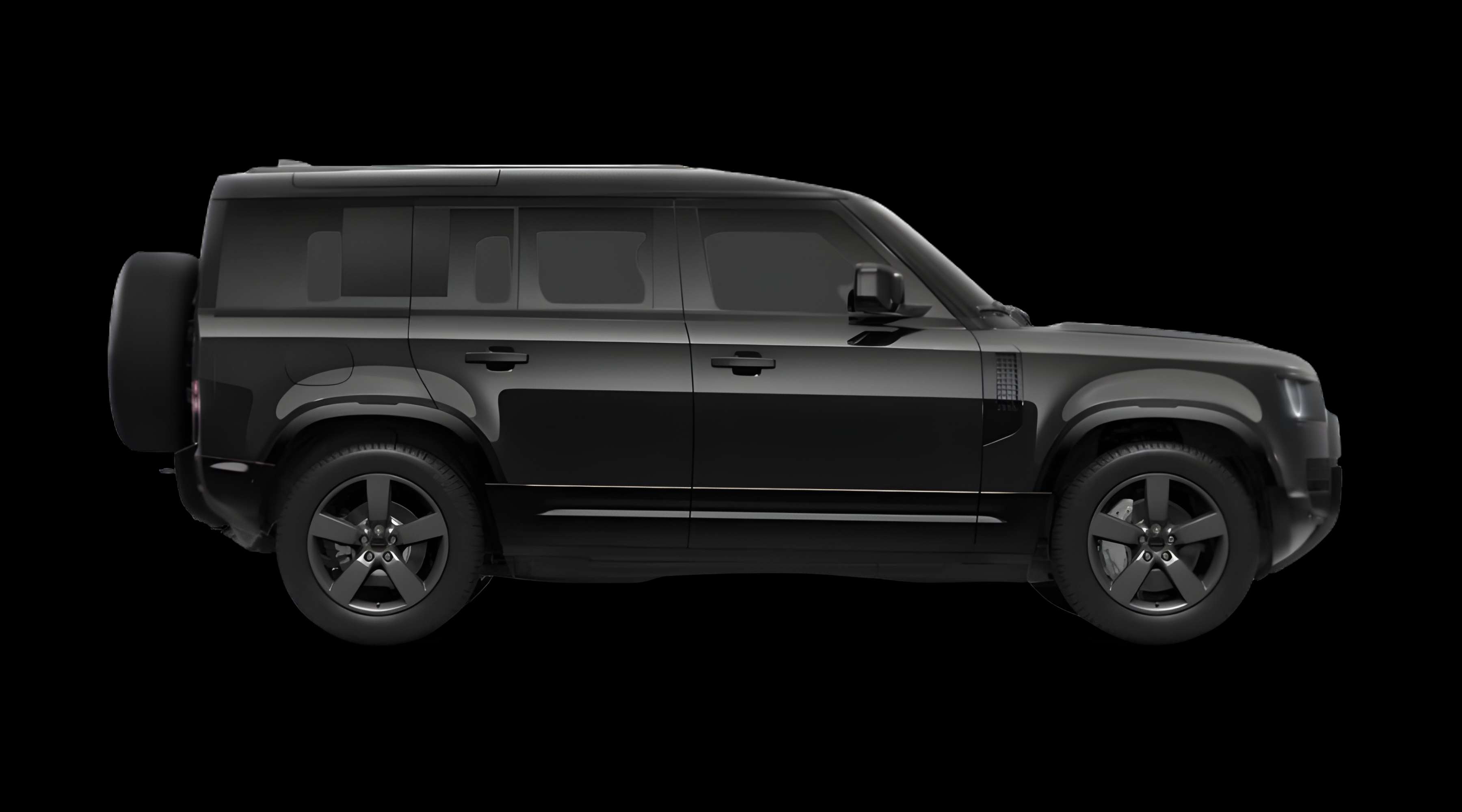 Seitenansicht eines Land Rover Defender