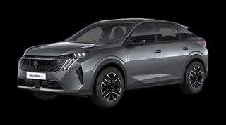 Schräge Frontansicht auf einen Peugeot 3008 GT, freigestellt