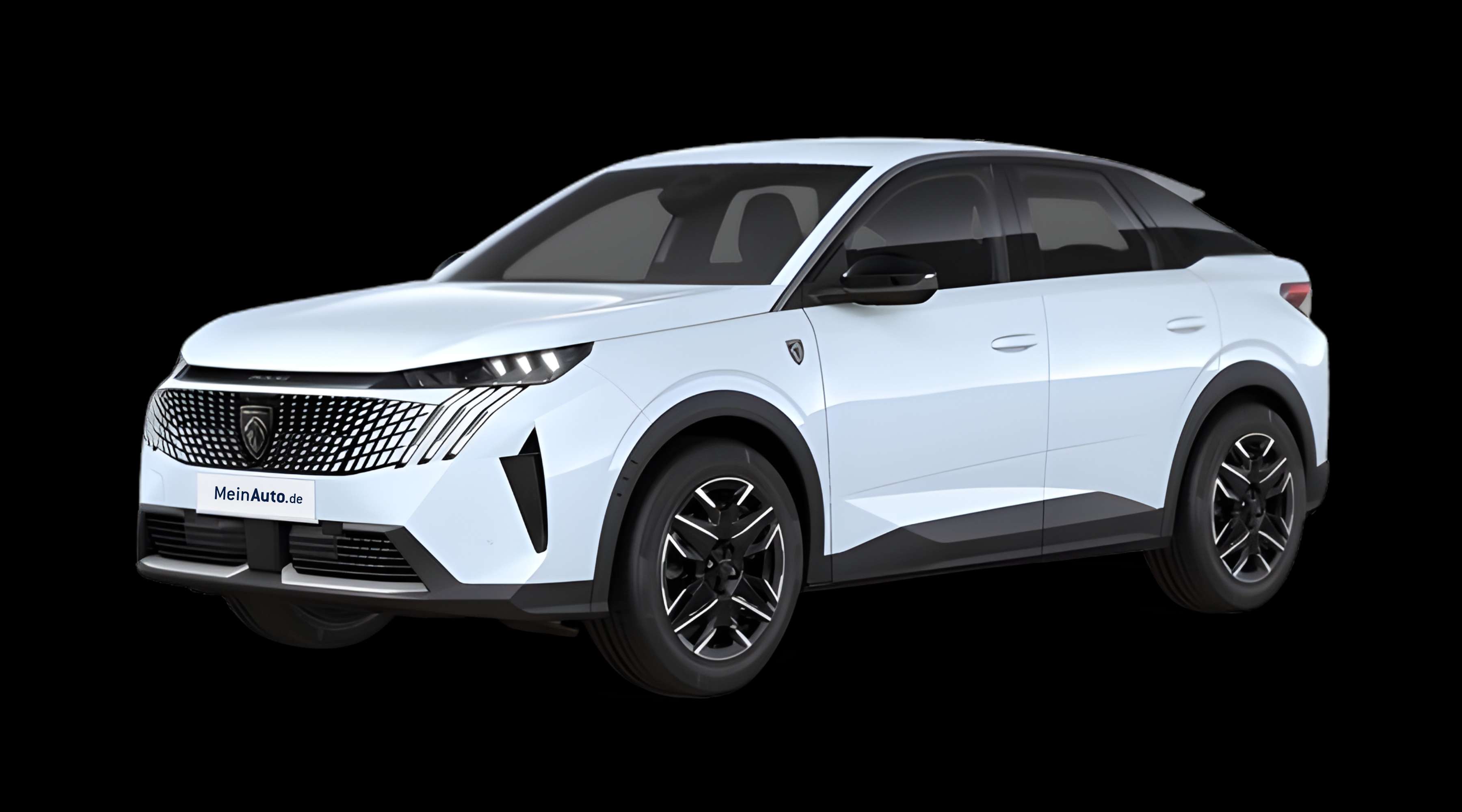 Schräge Frontansicht eines Peugeot 3008, freigestellt