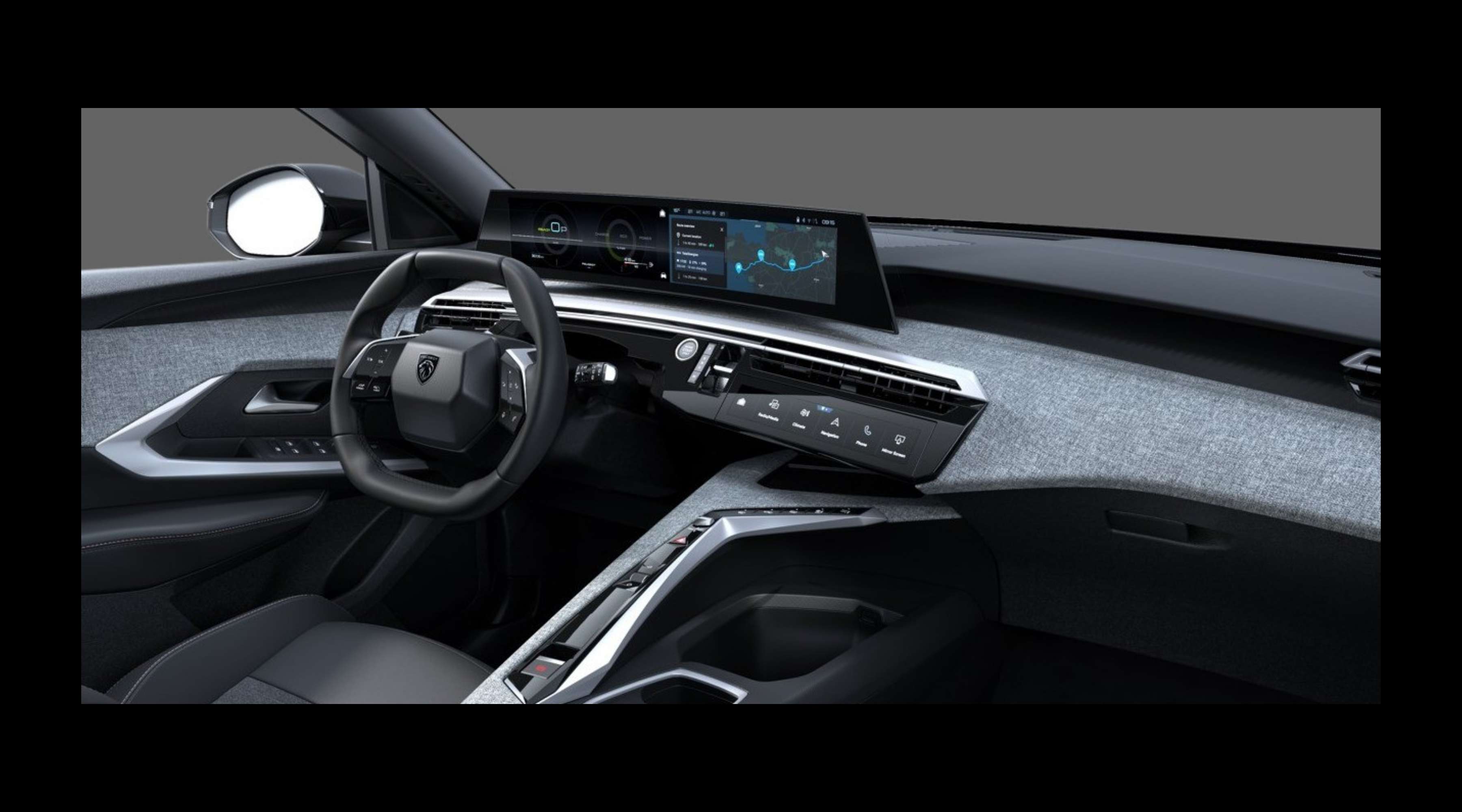 Mittelkonsole eines Peugeot 3008