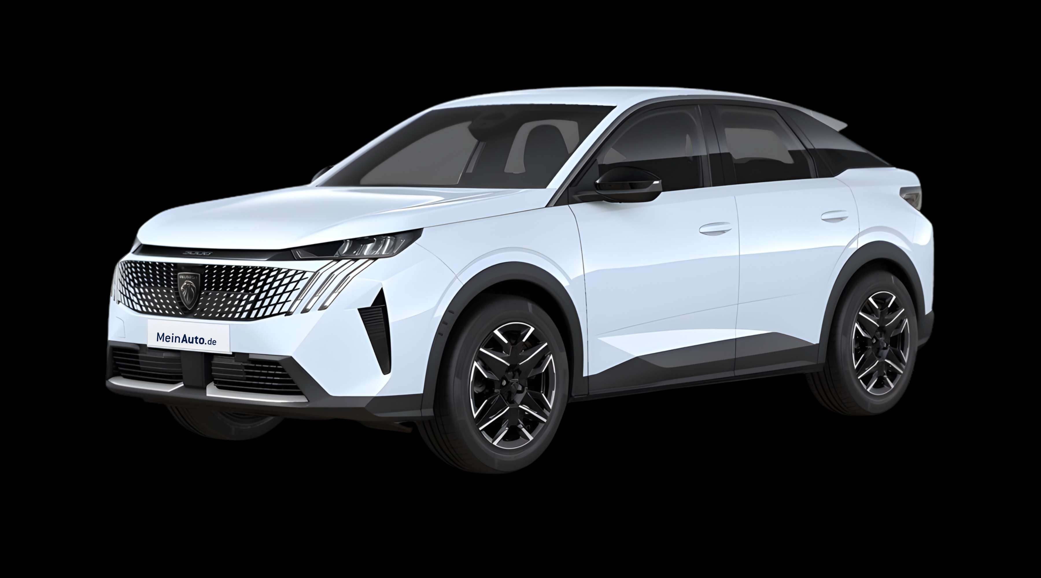 Schräge Frontansicht eines Peugeot 3008, freigestellt