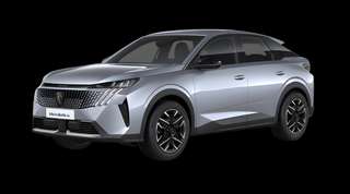 Schräge Frontansicht auf einen Peugeot 3008 Allure, freigestellt