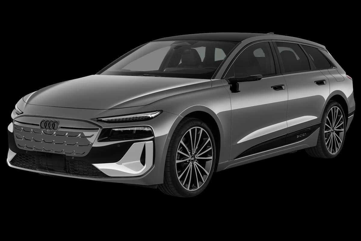 Schräge Frontansicht eines Audi S6 e-tron, freigestellt