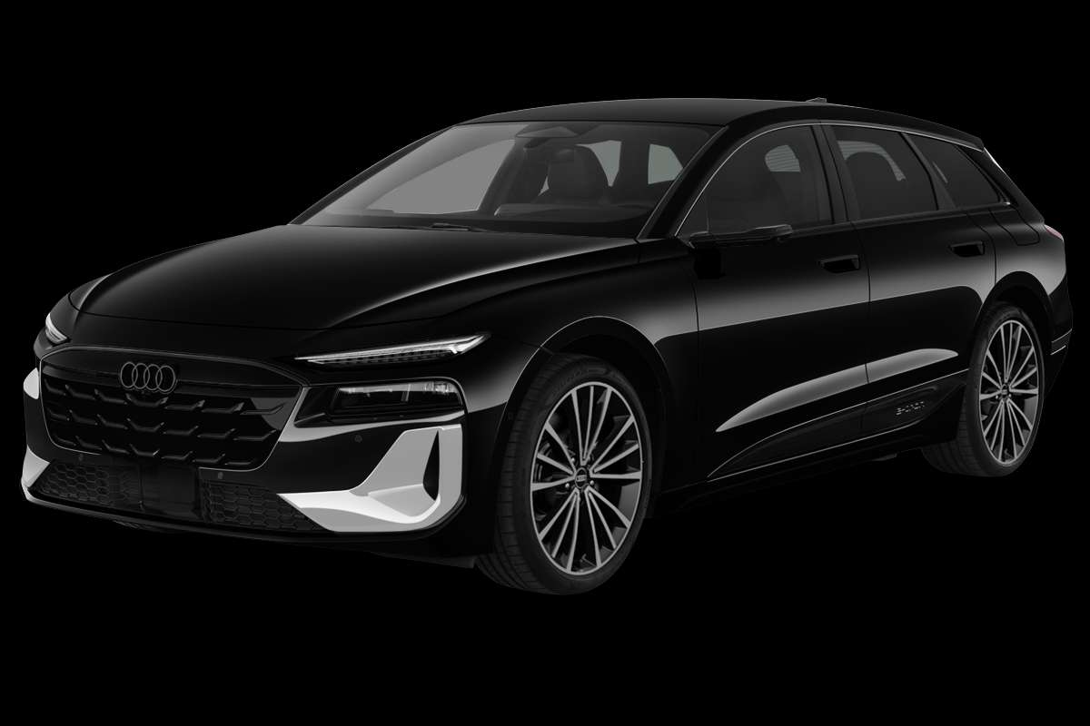 Schräge Frontansicht eines Audi S6 e-tron, freigestellt