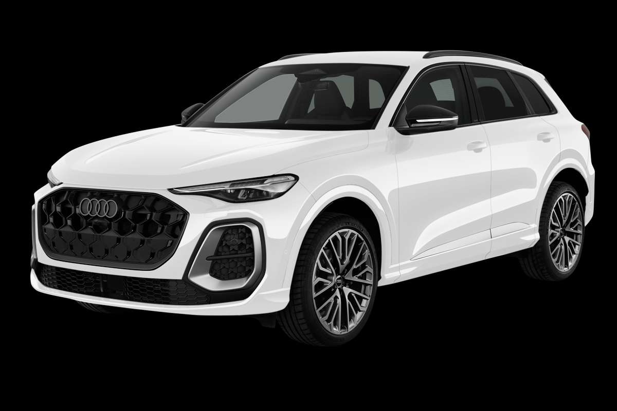 Schräge Frontansicht eines Audi Q5, freigestellt