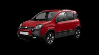 Schräge Frontansicht auf einen Fiat Pandina Cross, freigestellt