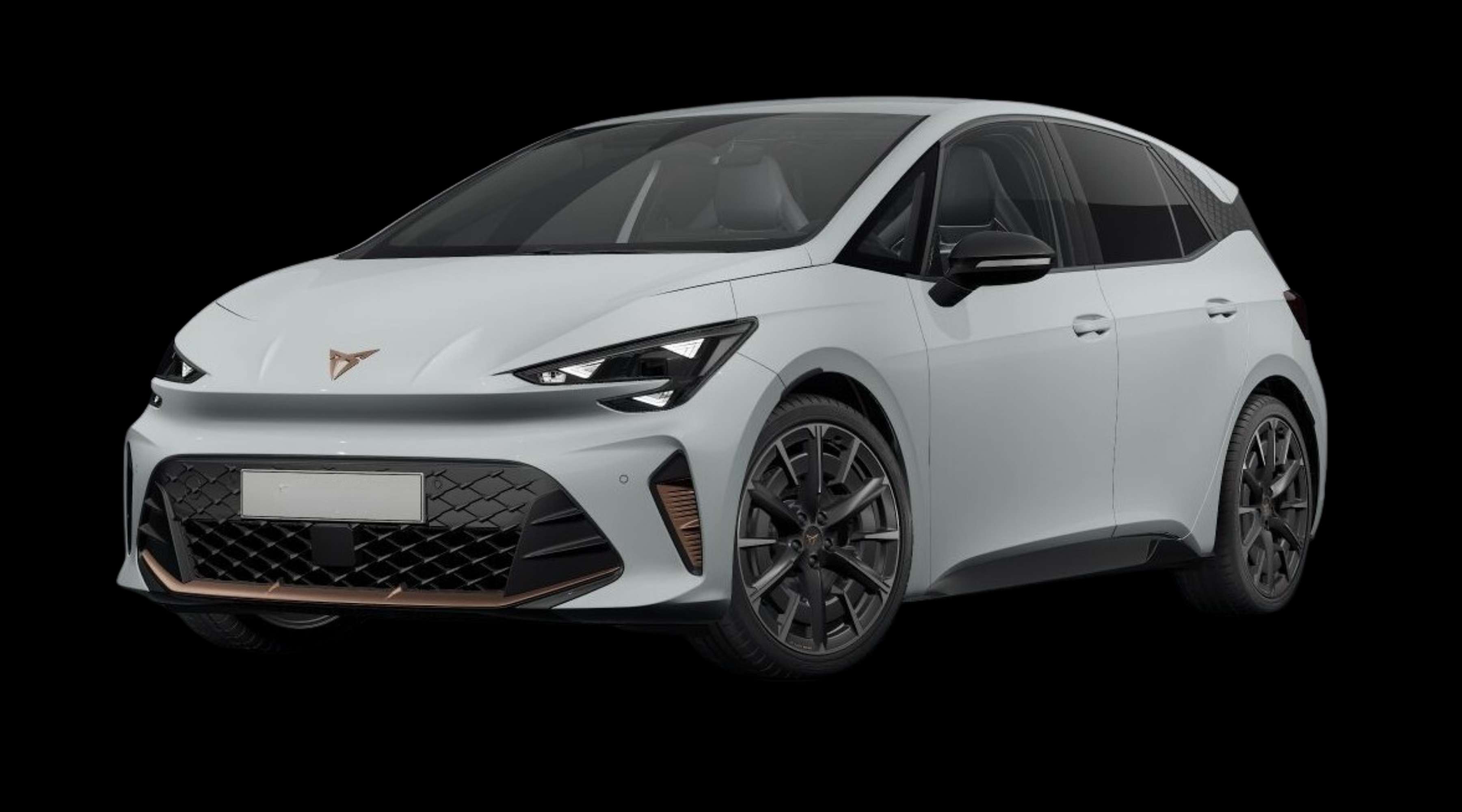 Schräge Frontansicht eines CUPRA Born, freigestellt