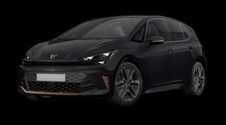 Schräge Frontansicht auf einen CUPRA Born Endurance, freigestellt