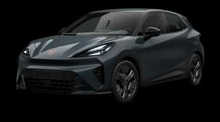 Schräge Frontansicht auf einen CUPRA Raval Dynamic, freigestellt