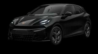 Schräge Frontansicht auf einen CUPRA Raval Dynamic, freigestellt